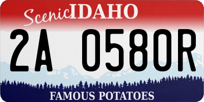 ID license plate 2A0580R