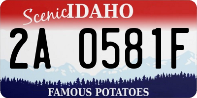 ID license plate 2A0581F