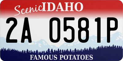 ID license plate 2A0581P