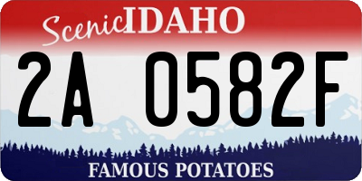 ID license plate 2A0582F