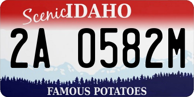 ID license plate 2A0582M