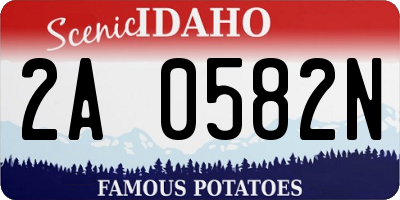 ID license plate 2A0582N