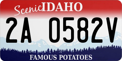 ID license plate 2A0582V
