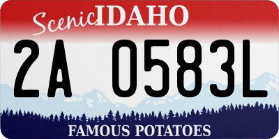 ID license plate 2A0583L