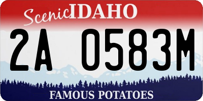 ID license plate 2A0583M