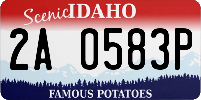 ID license plate 2A0583P