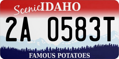 ID license plate 2A0583T