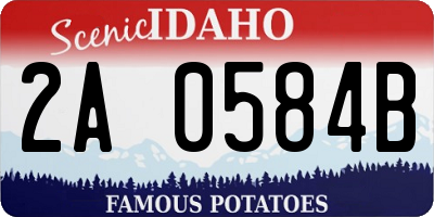 ID license plate 2A0584B