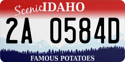 ID license plate 2A0584D