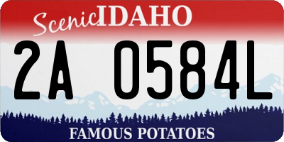 ID license plate 2A0584L