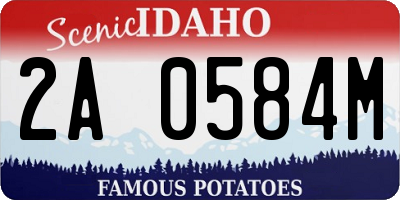 ID license plate 2A0584M