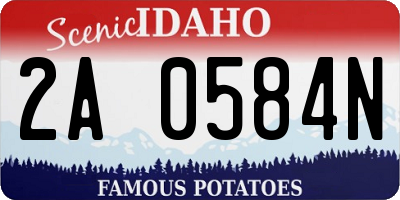 ID license plate 2A0584N