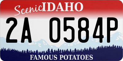 ID license plate 2A0584P