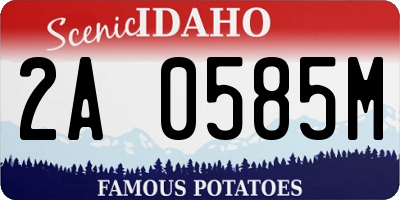 ID license plate 2A0585M