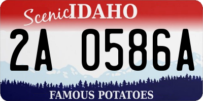ID license plate 2A0586A