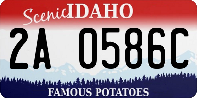 ID license plate 2A0586C