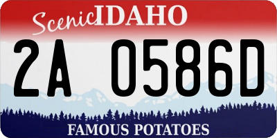 ID license plate 2A0586D