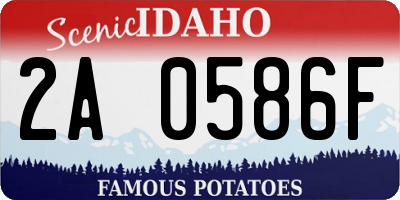 ID license plate 2A0586F