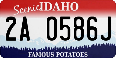ID license plate 2A0586J