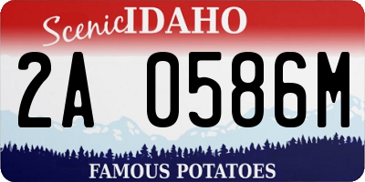 ID license plate 2A0586M