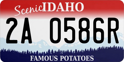 ID license plate 2A0586R