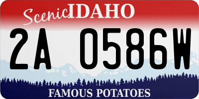 ID license plate 2A0586W