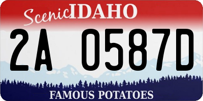 ID license plate 2A0587D