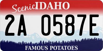 ID license plate 2A0587E