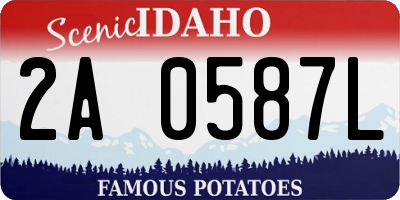 ID license plate 2A0587L