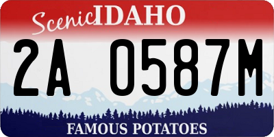 ID license plate 2A0587M