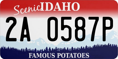 ID license plate 2A0587P