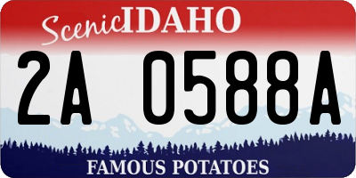 ID license plate 2A0588A