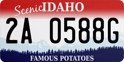 ID license plate 2A0588G