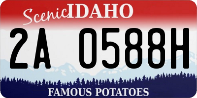 ID license plate 2A0588H