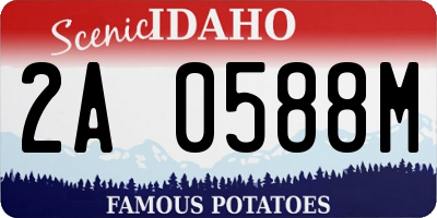 ID license plate 2A0588M