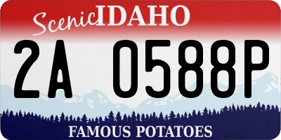 ID license plate 2A0588P