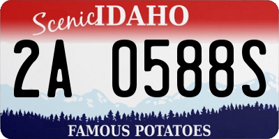 ID license plate 2A0588S