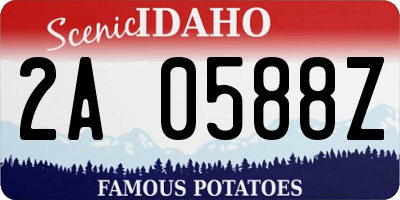 ID license plate 2A0588Z