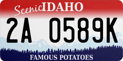 ID license plate 2A0589K