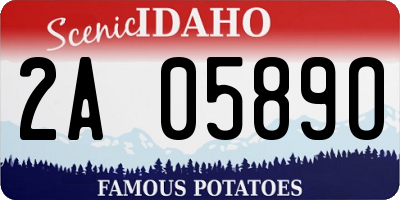 ID license plate 2A0589O