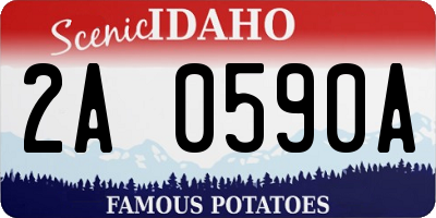 ID license plate 2A0590A