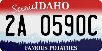 ID license plate 2A0590C