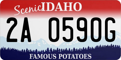ID license plate 2A0590G