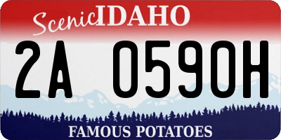 ID license plate 2A0590H