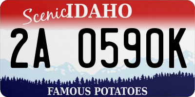 ID license plate 2A0590K