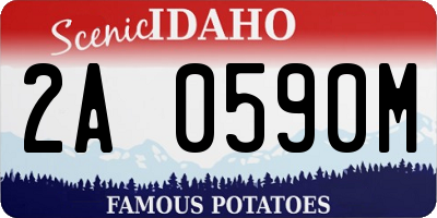 ID license plate 2A0590M