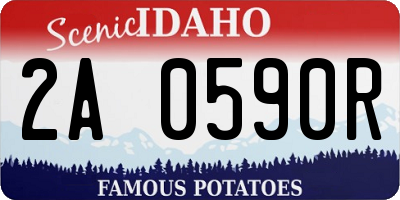 ID license plate 2A0590R