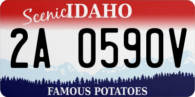ID license plate 2A0590V
