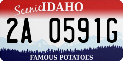 ID license plate 2A0591G