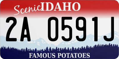 ID license plate 2A0591J